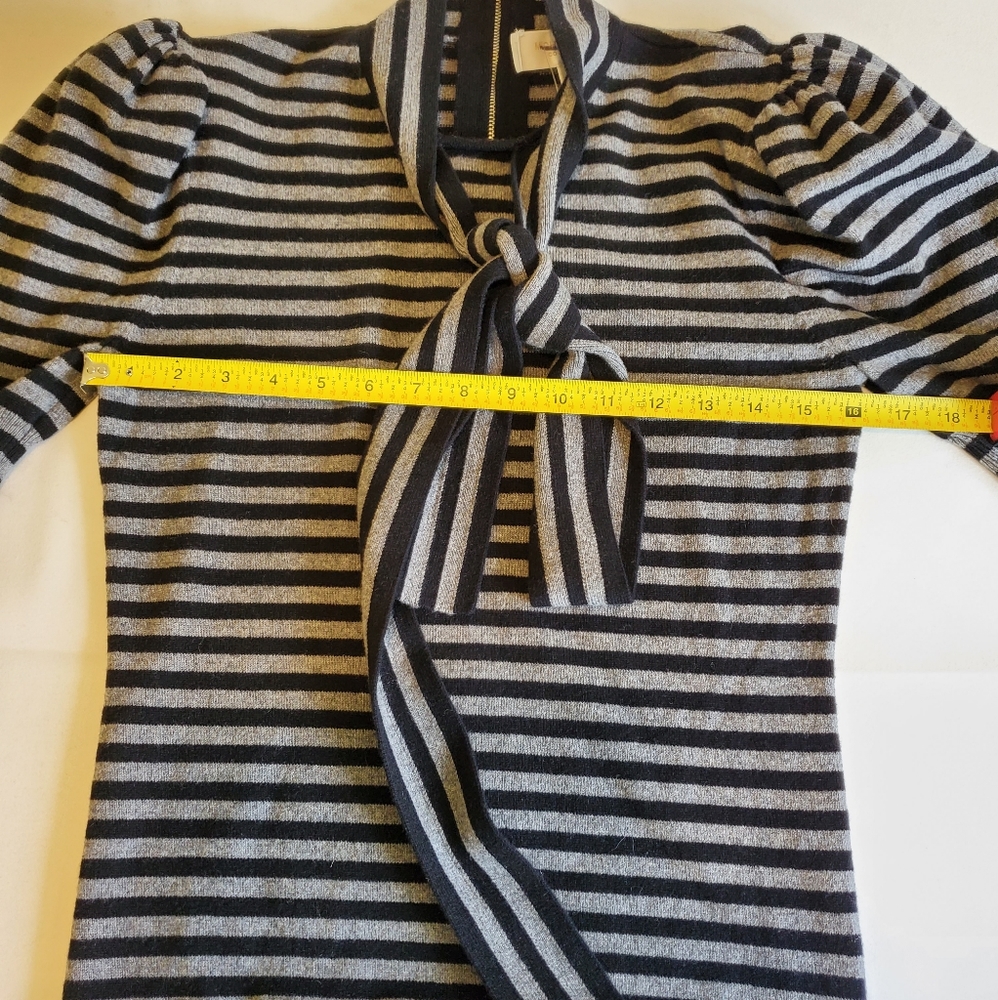 NWT$890 Michael Kors Striped Cashmere Blouse Top Sweater - Picture 11 of 15